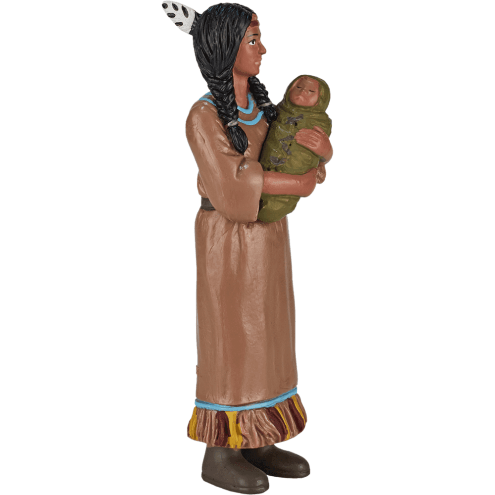فیگور مینیاتوری سرخ پوست زن کد:Native American Mother And Baby MOJO 386502 — تصویر ۲