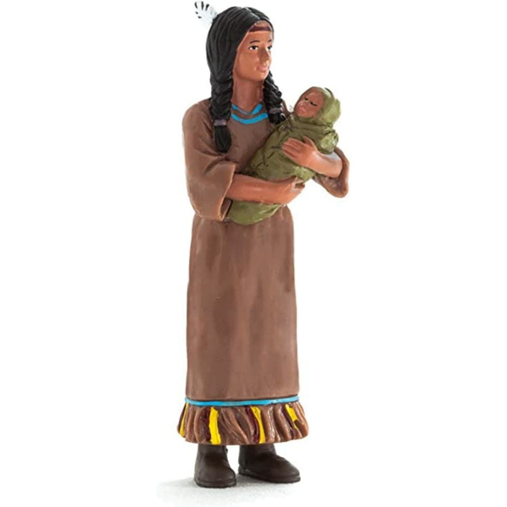 فیگور مینیاتوری سرخ پوست زن کد:Native American Mother And Baby MOJO 386502 — تصویر ۳