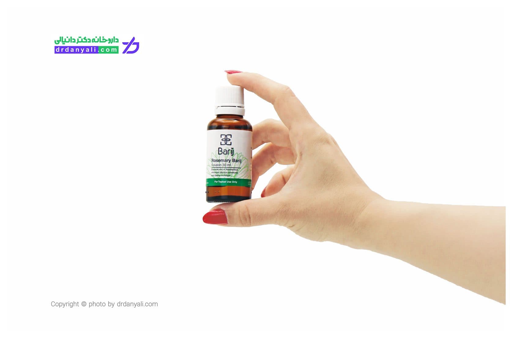 محلول تقویت مو و ابرو رزماری باریج اسانس 30 میل — تصویر ۲