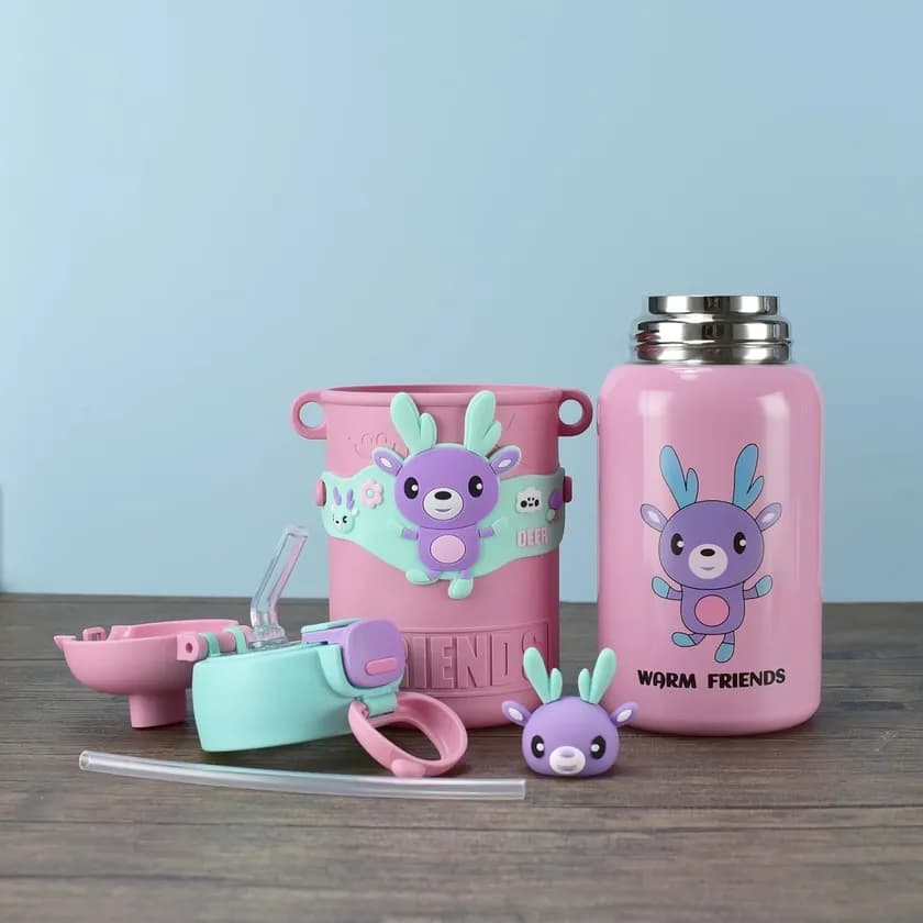 فلاسک کودک فرندز طرح گوزن Bear Friends مدل XSS140 ظرفیت 450 میلی‌لیتر — تصویر ۲