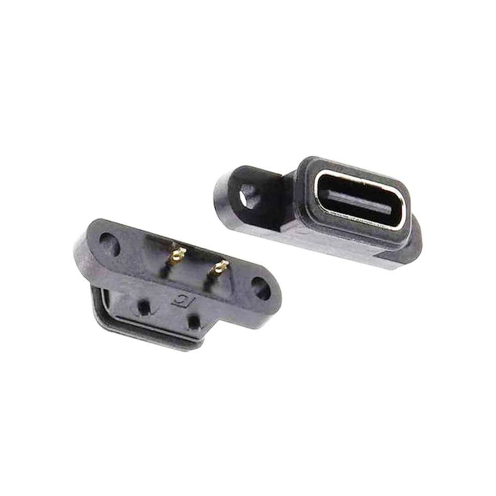 کانکتور مادگی USB Type-C IPX8 بدون سیم پیچ‌خور