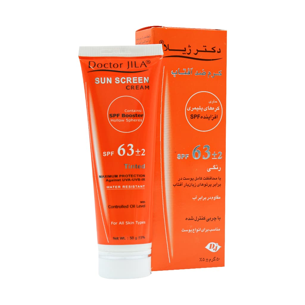 کرم ضد آفتاب SPF63 رنگی دکتر ژیلا فاقد چربی مناسب انواع پوست ۵۰ میل — تصویر ۴