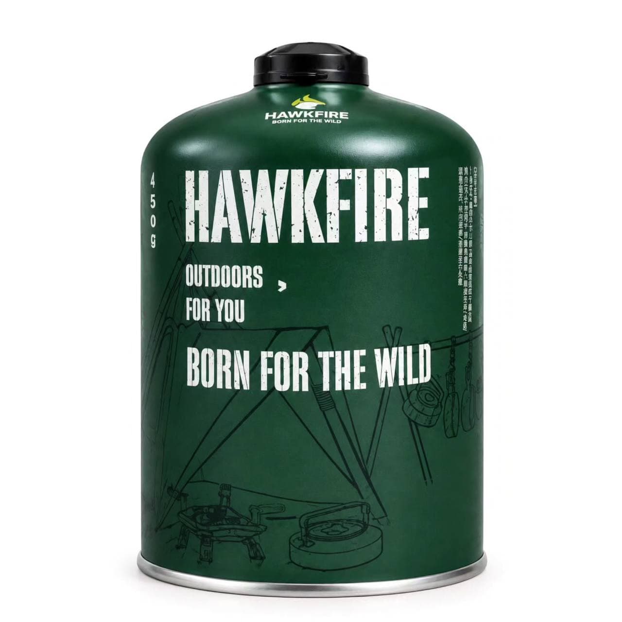 کپسول گاز کوهنوردی ۴۵۰ گرمی HAWKFIRE