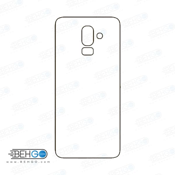 برچسب پشت جی 8 سامسونگ محافظ پشت رنگی و اکلیلی گوشی Samsung Galaxy J8 Back Protector