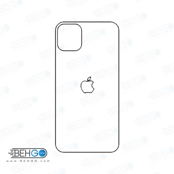 برچسب پشت آیفون 11 محافظ پشت رنگی و اکلیلی گوشی Apple iphone 11 Back Protector