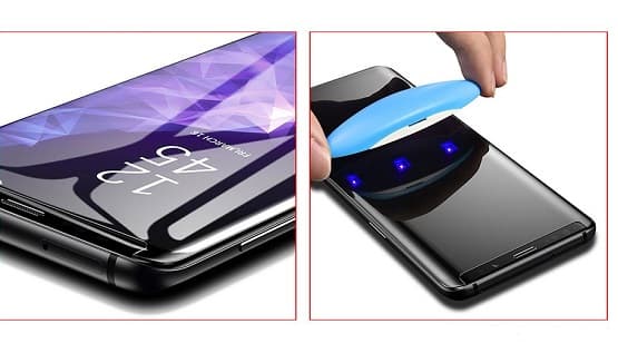 بهترین گلس گوشی سامسونگ S7 Edge محافظ صفحه نمایش شیشه ای سامسونگ اس 7 اج تمام صفحه با پوشش کامل مدل یو وی UV Nano Glass Samsung Galaxy S7 edge — تصویر ۲