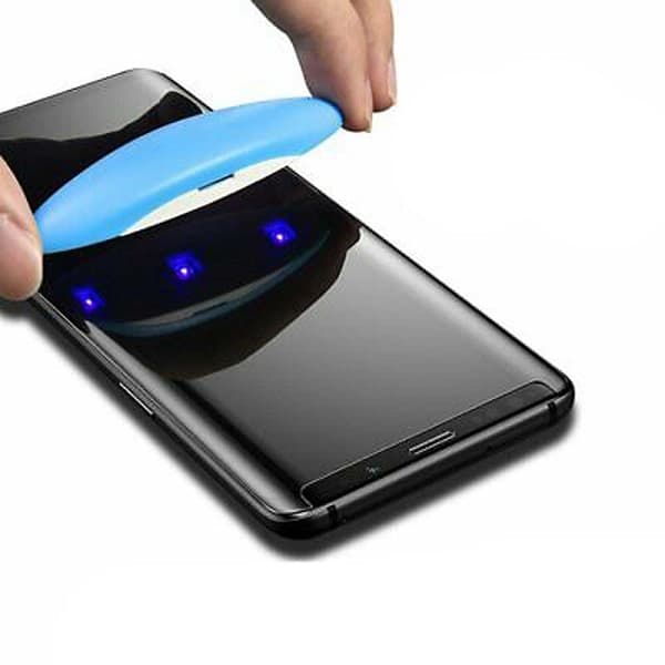 بهترین گلس گوشی سامسونگ S7 Edge محافظ صفحه نمایش شیشه ای سامسونگ اس 7 اج تمام صفحه با پوشش کامل مدل یو وی UV Nano Glass Samsung Galaxy S7 edge — تصویر ۳