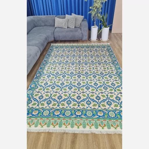 فرشینه | فرش چاپی برند حسن نیا چاپی مخمل طرح افشان 054 (پس کرایه) — تصویر ۶