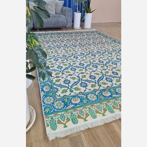 فرشینه | فرش چاپی برند حسن نیا چاپی مخمل طرح افشان 054 (پس کرایه) — تصویر ۵