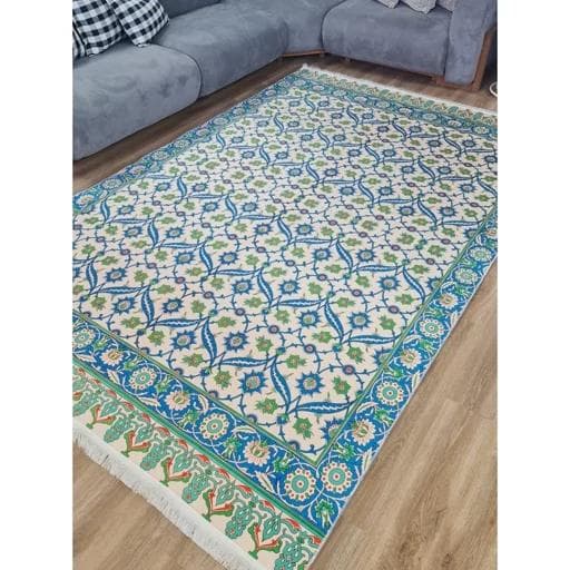 فرشینه | فرش چاپی برند حسن نیا چاپی مخمل طرح افشان 054 (پس کرایه) — تصویر ۲