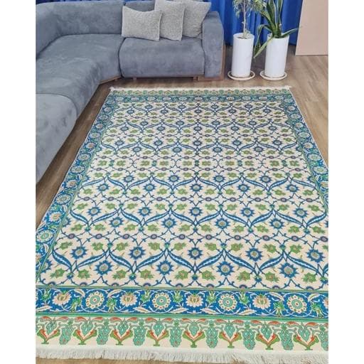 فرشینه | فرش چاپی برند حسن نیا چاپی مخمل طرح افشان 054 (پس کرایه)