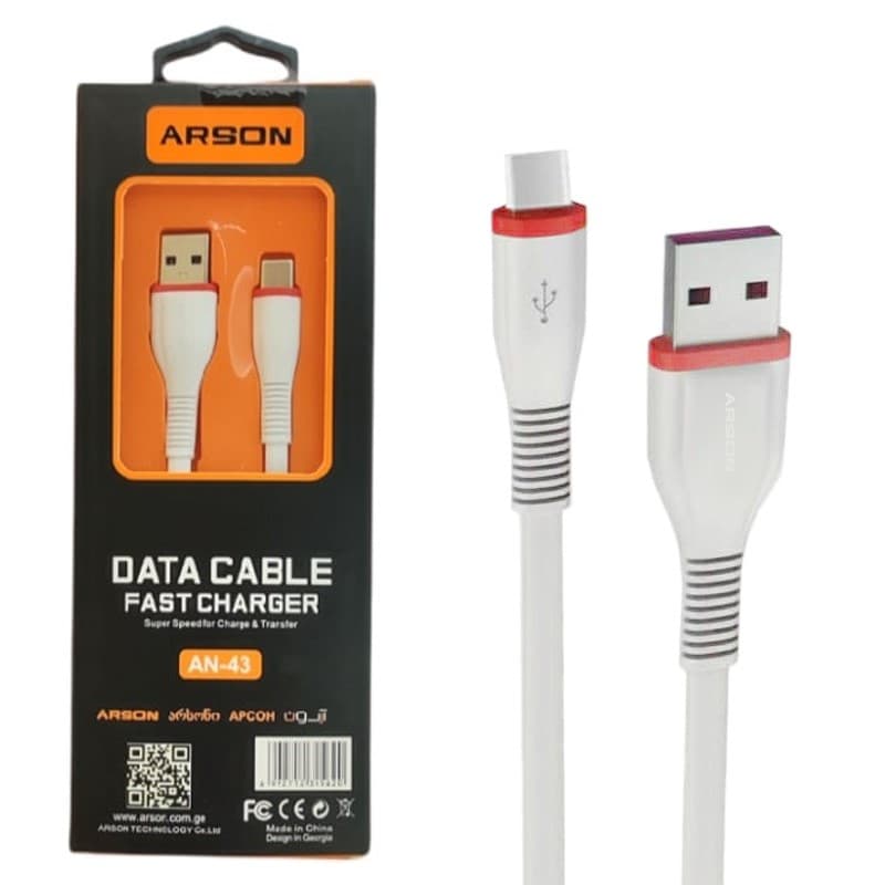 کابل شارژ و دیتا 1متری Type C 5A Arson An-43 — تصویر ۳