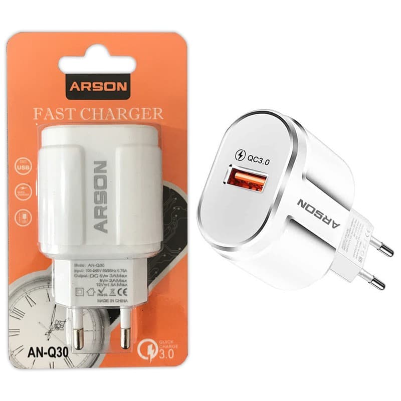 آداپتور شارژر Q.C3 فست Arson AN-Q30 — تصویر ۲