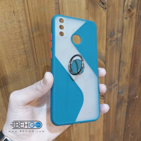 قاب گوشی هواوی وای 8 اس و وای 9 2019 کاور Y8S قاب پاپ سوکت دار با محافظ لنز دوربین گوشی Y8S مدل حلقه انگشتی نگهدارنده موبایل مناسب New 2021 Case with popsocket for Huawei Y8S / Y9 2019 — تصویر ۶