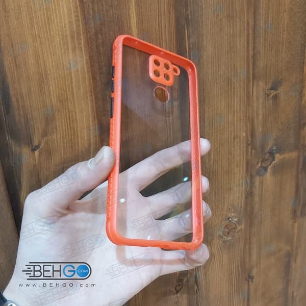 قاب گوشی شیائومی ردمی نوت 9 گارد مدل میکیلین دور رنگی پشت شفاف شیشه ای قاب ردمی Redmi Note 9 کاور Miqilin Case For Xiaomi Redmi Note 9 — تصویر ۶