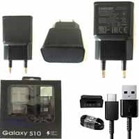 آداپتور شارژ با کابل Type-c فست Samsung Galaxy S10 مشکی