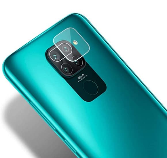 گلس لنز دوربین گوشی شیائومی ردمی نوت 9 و ردمی 10ایکس محافظ لنز دوربین Redmi Note9 بی رنگ و شفاف محافظ لنز دوربین شیشه ای Camera Lens Glass Protector For Xiaomi Redmi Note 9 / Redmi 10X — تصویر ۳
