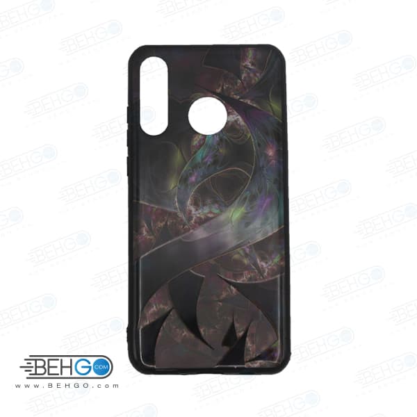 قاب p30 lite کاور هواوی پی سی لایت قاب فانتزی گوشی هواوی پی 30 لایت با عکس بنفش، مشکی طرح 9 محافظ مناسب p 30 lite گوشی موبایل هواوی New Purple and Black Phone Case For Huawei p30 lite /p30lite