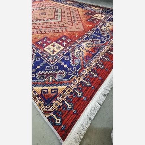 فرشینه | فرش چاپی برند حسن نیا چاپی هازان ترک لاکی سنتی 172 (پس کرایه) — تصویر ۵