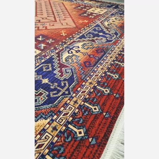 فرشینه | فرش چاپی برند حسن نیا چاپی هازان ترک لاکی سنتی 172 (پس کرایه) — تصویر ۳