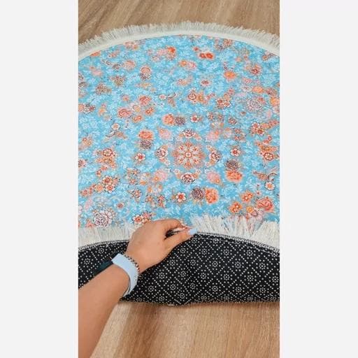 فرشینه | فرش چاپی برند حسن نیا چاپی گرد هازان ترک A 095 (پس کرایه) — تصویر ۳
