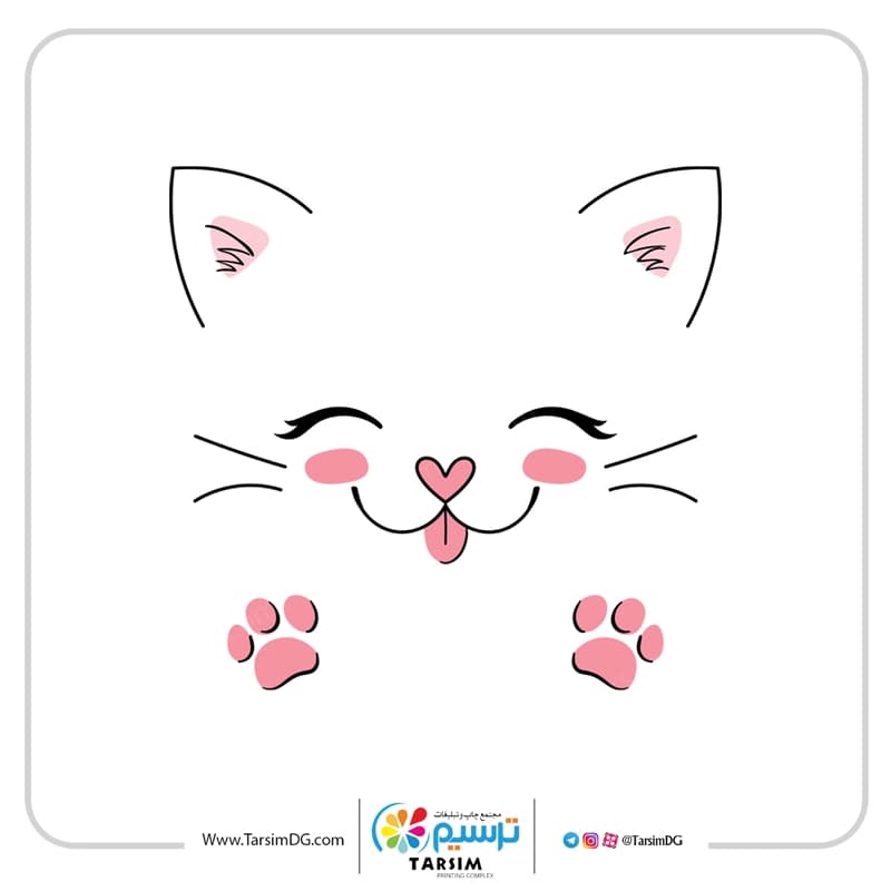 بر چسب لباس گربه
