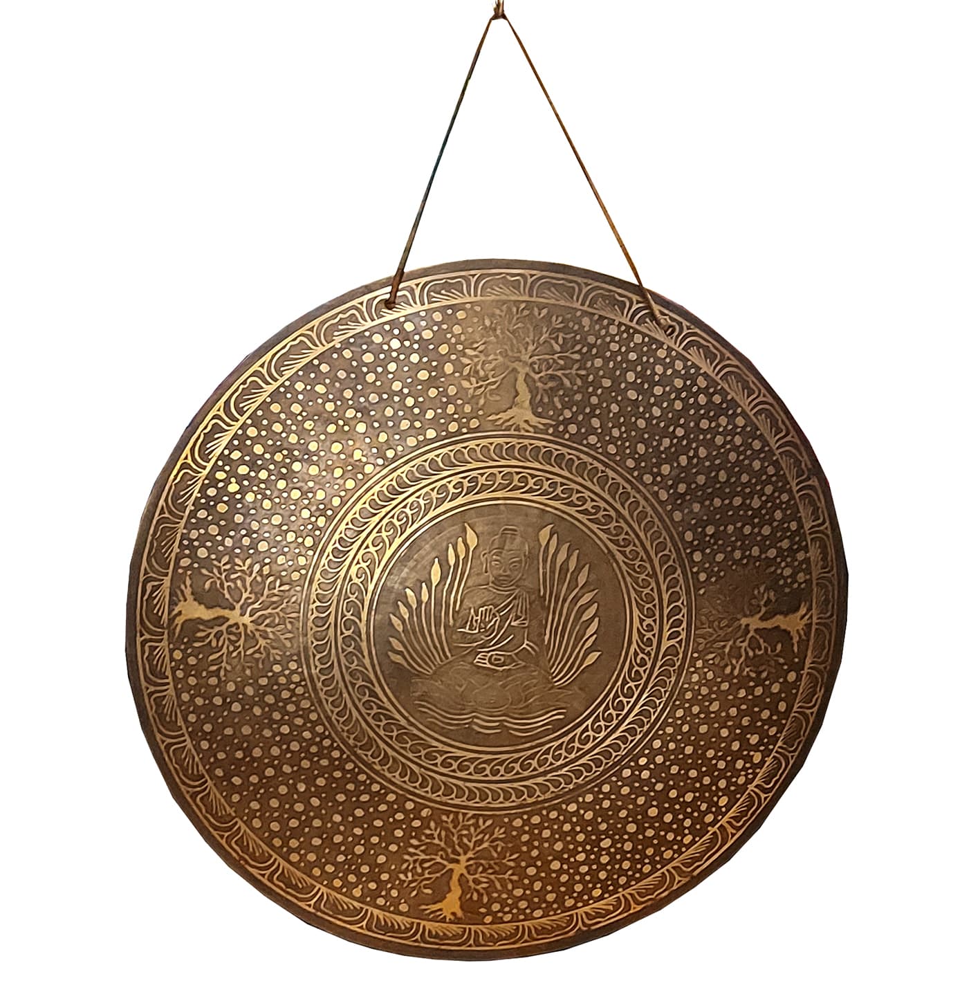 ساز گانگ مدل بودا به همراه ملت سایز 45 سانتی متر کد 07 — تصویر ۲