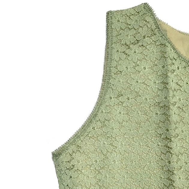 شومیز تاپ گیپور دانتل زنانه آستردار سبز پاستلی 3-8031 SIS — تصویر ۶