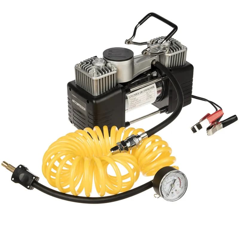 کمپرسور باد فندکی خودرو دو سیلندر 12 ولت کد 628-4X4 کد F385