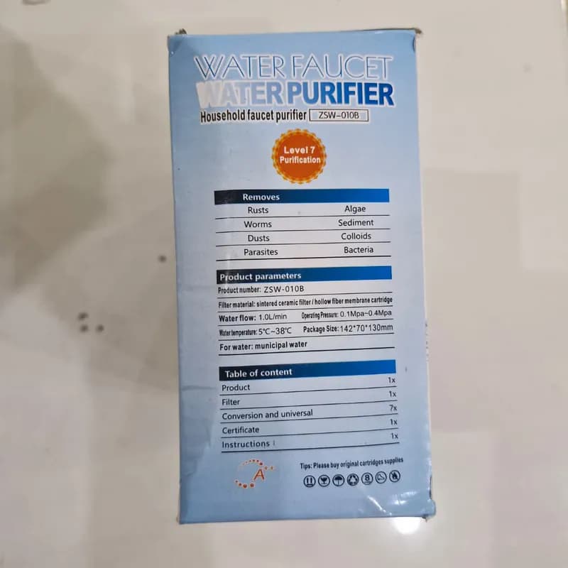 سرشیر تصفیه آب مدل ZSW-010B کد F910 — تصویر ۲