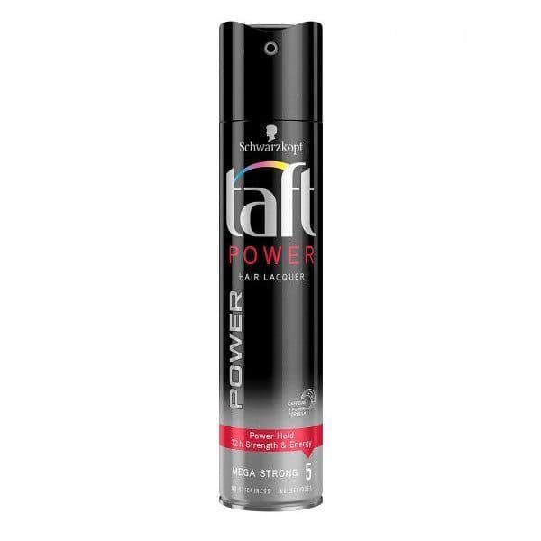 اسپری حالت دهنده مو تافت taft مدل Power شماره 5 مشکی حجم 200 میلی لیتر Taft hair styling spray, model Power No. 5, black, volume 200 ml