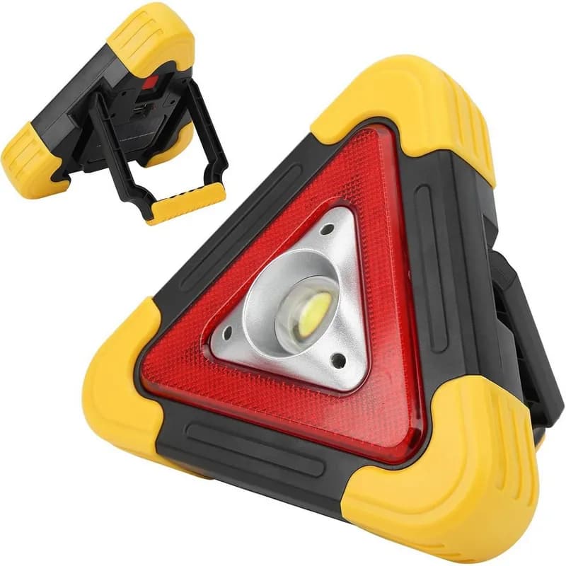 چراغ مثلث خطر چند حالته شارژی خورشیدی Hurry.bolt HB-6609 کد F672 — تصویر ۳