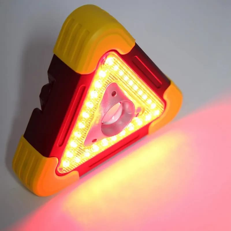 چراغ مثلث خطر چند حالته شارژی خورشیدی Hurry.bolt HB-6609 کد F672 — تصویر ۶