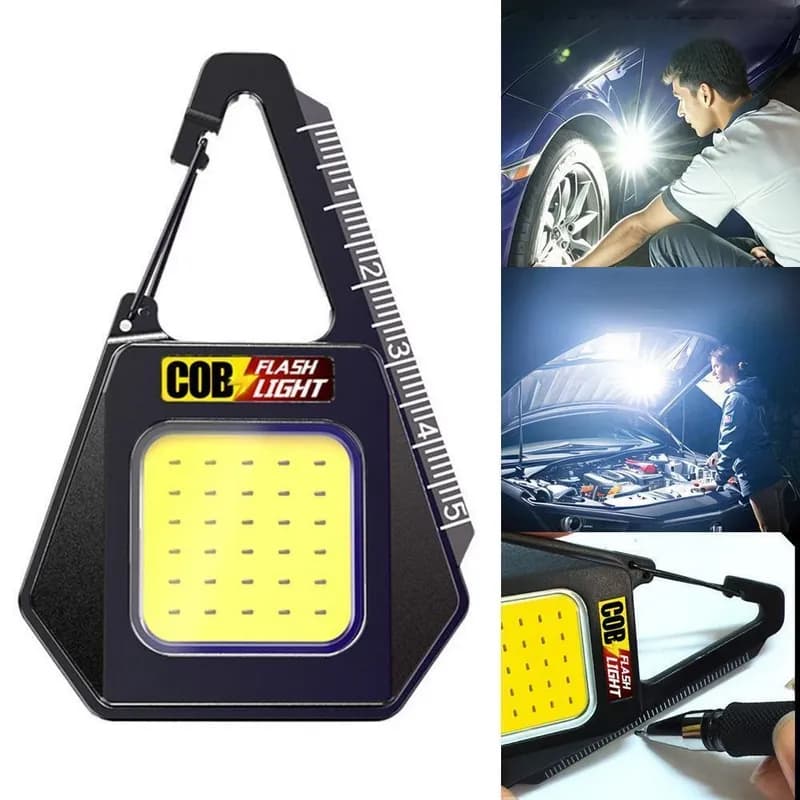 چراغ قوه کوچک خط کش دار (چراغ کار، قابل شارژ USB) کد F932 — تصویر ۳