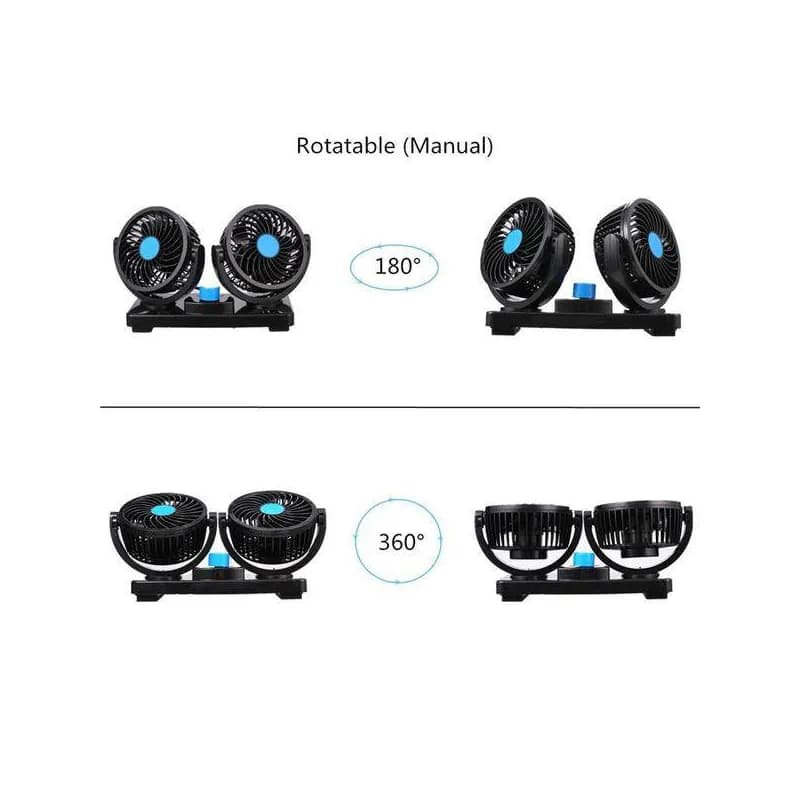 پنکه فندکی خودرو دوقلو کد F472 — تصویر ۳