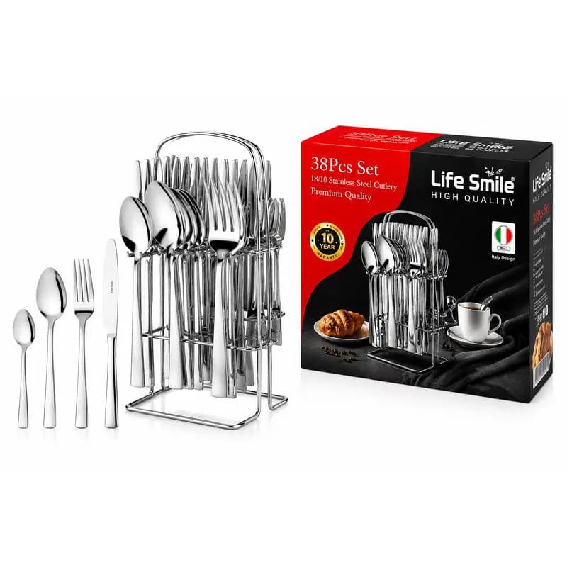 سرویس قاشق و چنگال ۳۸ پارچه LifeSmile رنگ مسی کد L755