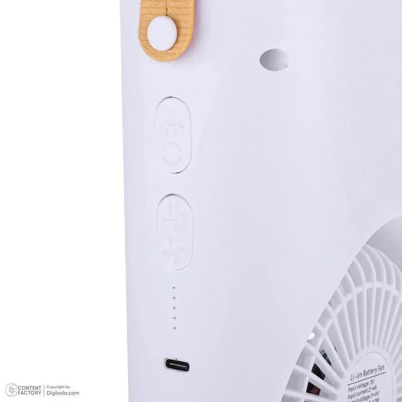 پنکه رومیزی مه پاش دو فن با نور RGB شارژی با کنترل f18 کد L583 — تصویر ۲