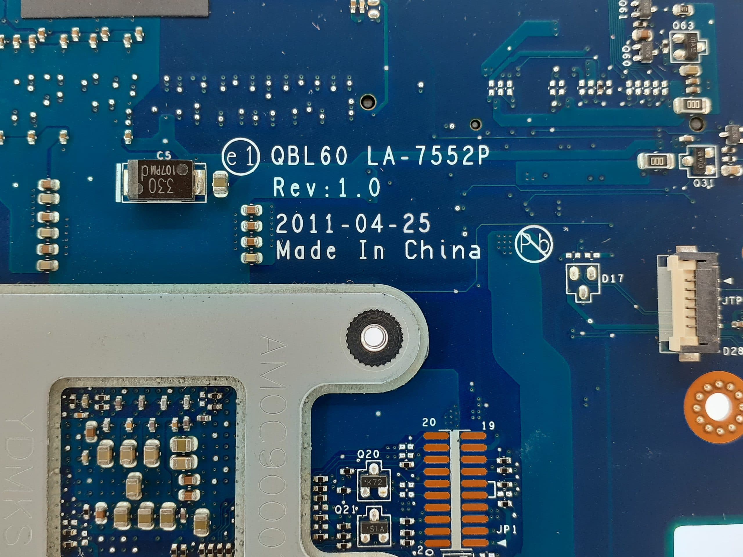 مادربرد لپ تاپ ایسوس K53T REV. 1.0 AMD با گرافیک 512MB — تصویر ۳