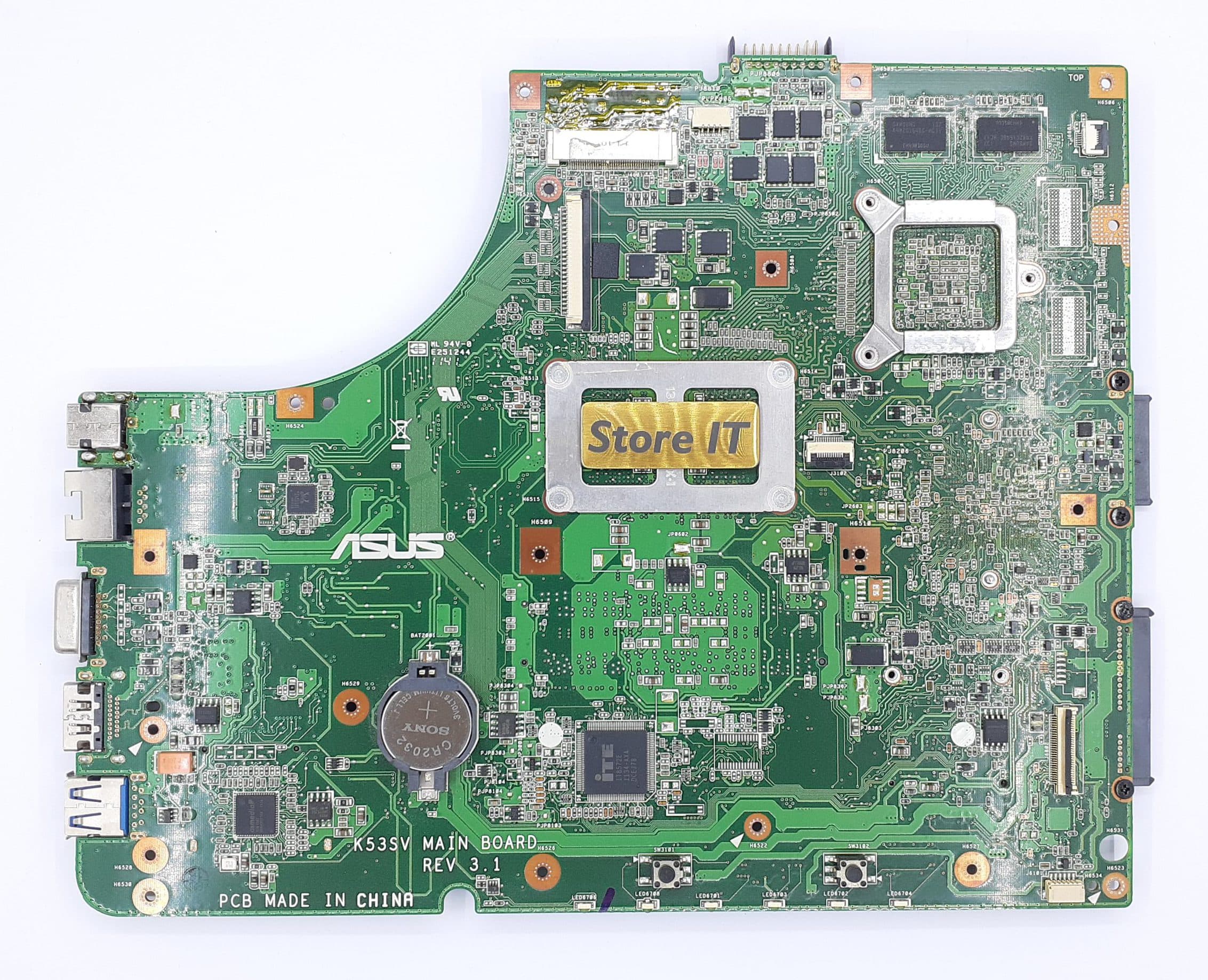 مادربرد لپ تاپ ایسوس K53SV REV. 3.1 I7 Support با گرافیک 1GB — تصویر ۲
