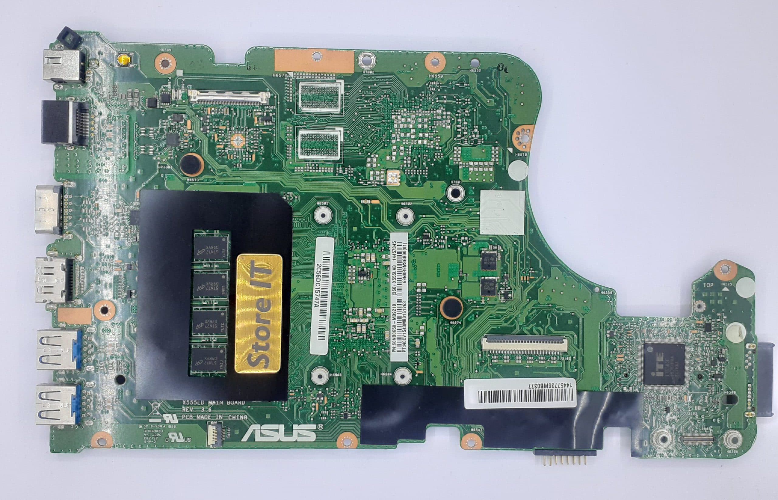 مادربرد لپ تاپ ایسوس X555LD REV. 3.6 I7-5 30PIN بدون گرافیک با رم 4GB — تصویر ۲