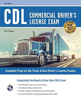 و دانلود نسخه کامل کتاب زبان اصلی CDL – Commercial Driver’s License Exam, 2024-2025: Complete Prep for the Truck & Bus Driver’s License Exams (CDL Test Preparation) PDF | د