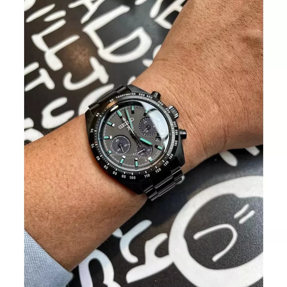 ساعت مچی مردانه سیکو SSC917P1 – سولار، مشکی، ضدآب 100 متر — تصویر ۲