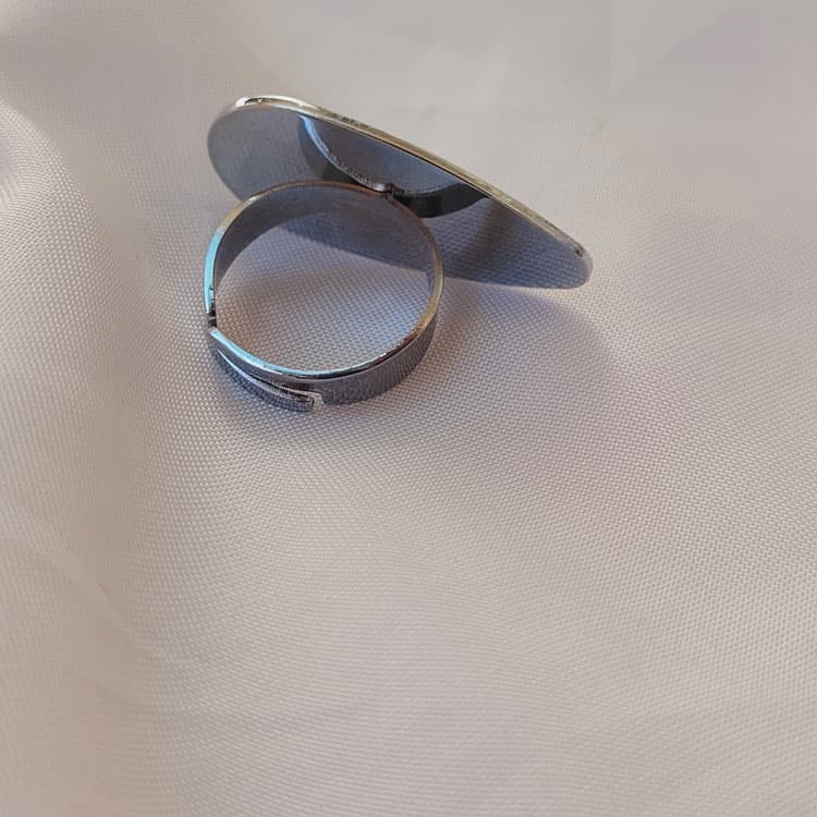 انگشتر استیل طرح اشک — تصویر ۳