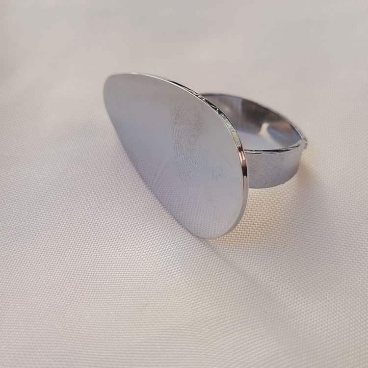 انگشتر استیل طرح اشک — تصویر ۵