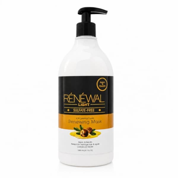 ماسک مو رنوال بدون سولفات argan&keratin حجم 1000 میل