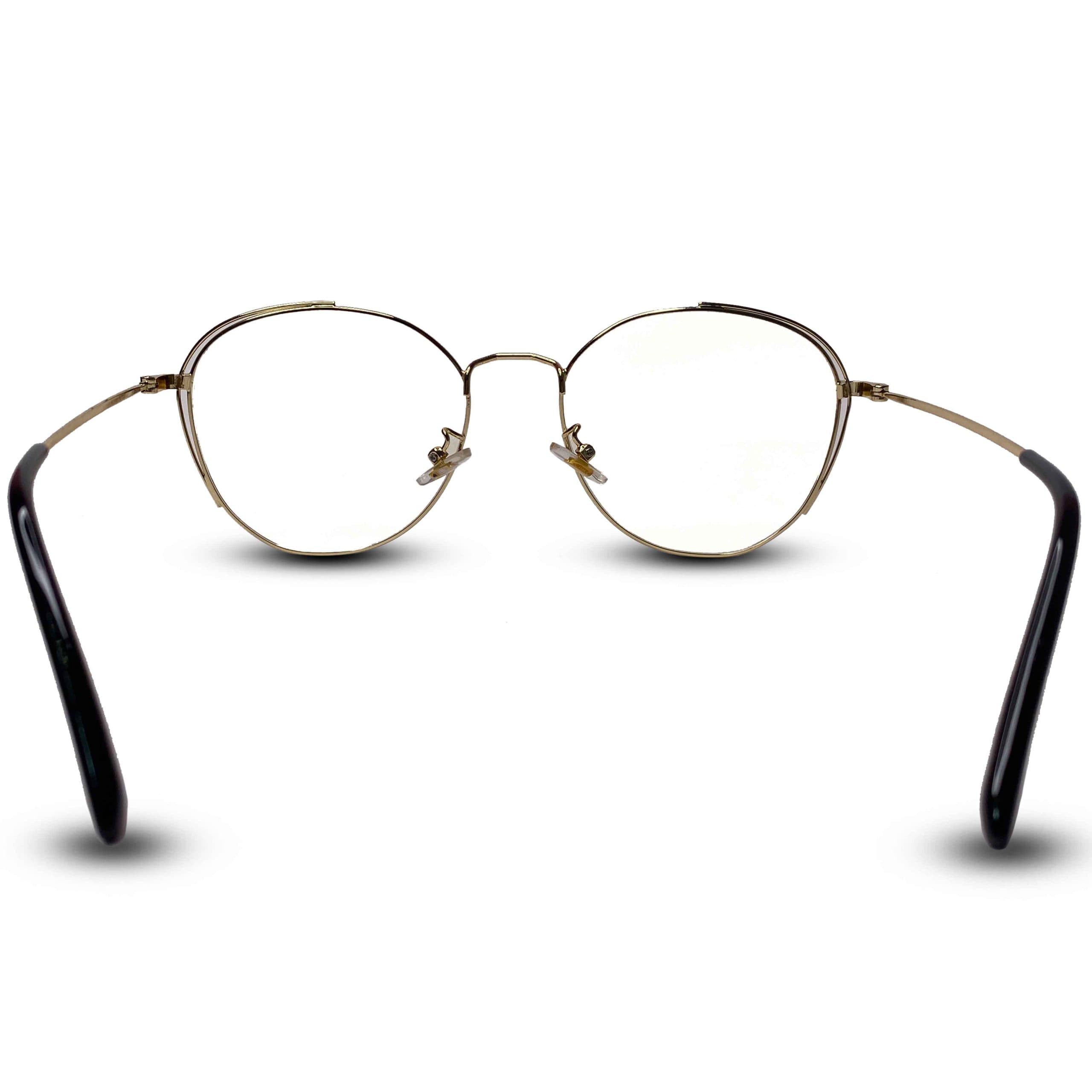 عینک طبی طلایی طرح دار برند لاگوست b143 — تصویر ۳