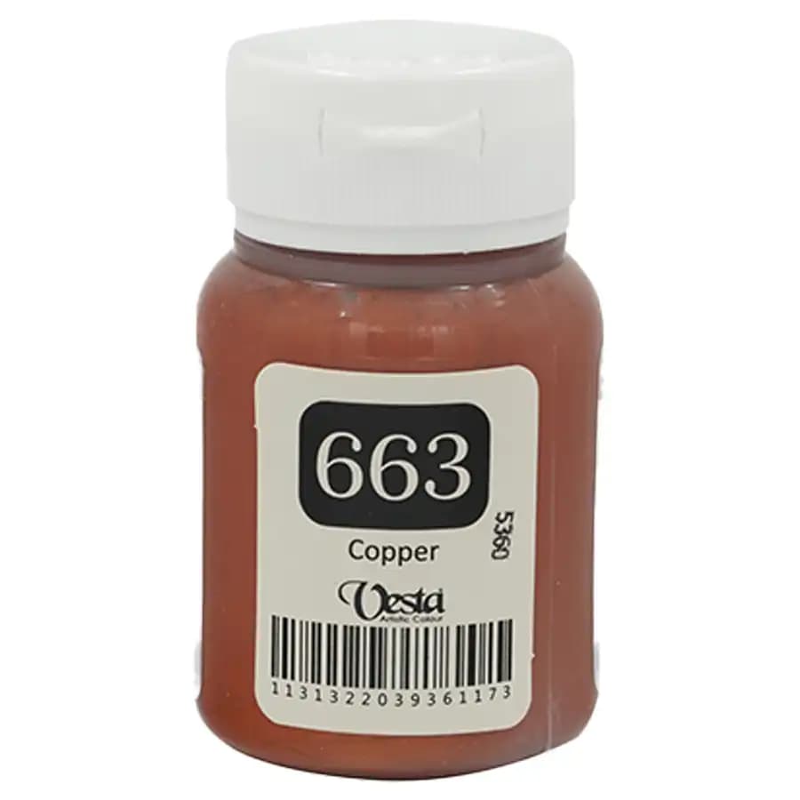 رنگ پارچه وستا رنگ Copper کد 663 حجم 60 میلی لیتر