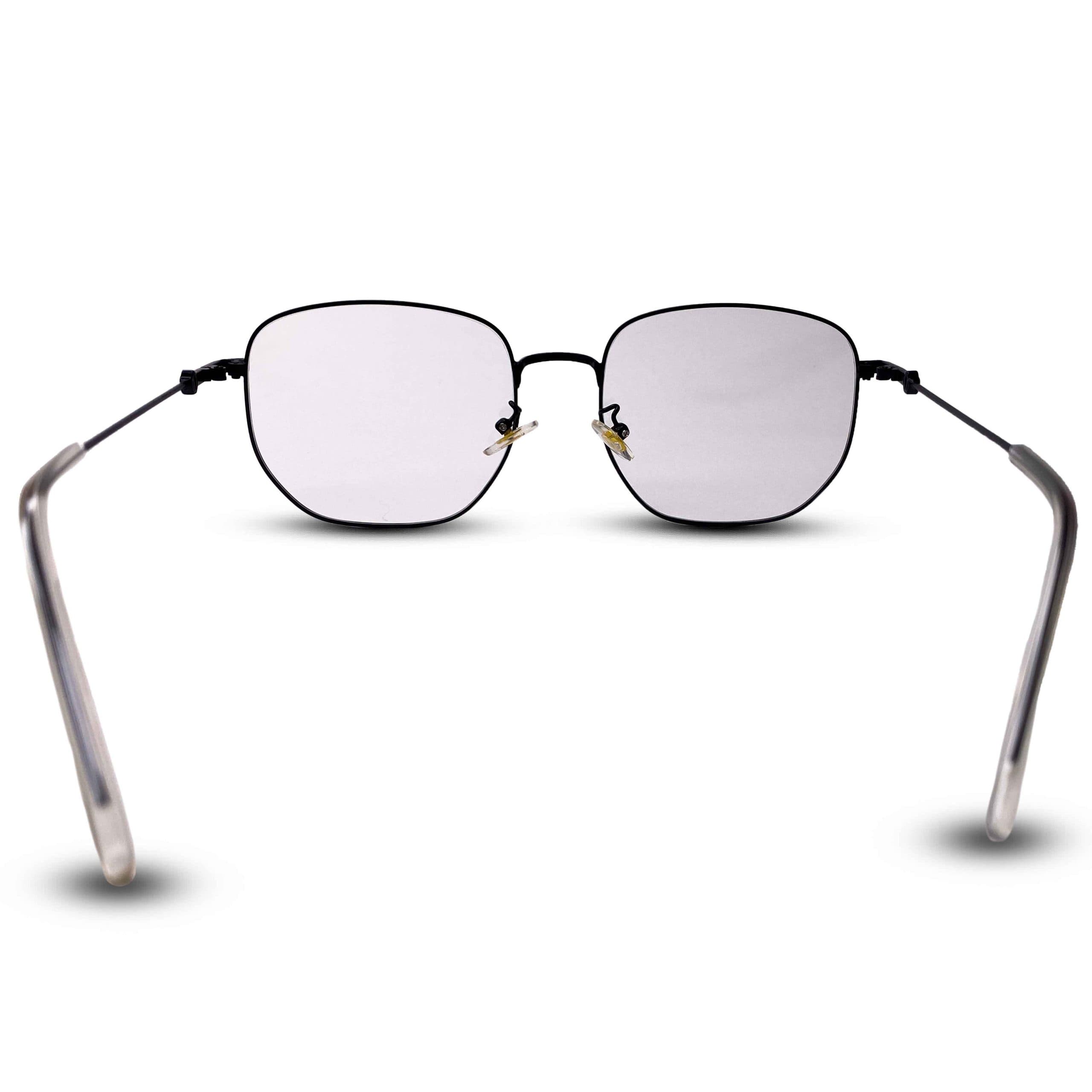 عینک طبی مربعی فریم مشکی برند ray ban — تصویر ۳