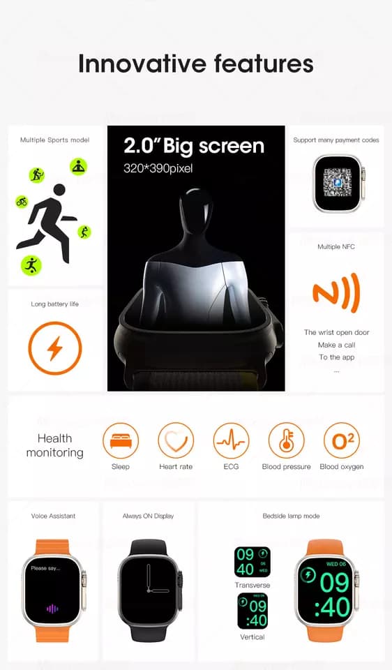 ساعت اپل واچ سری8 الترا BW8 apple watch series 8 ultra — تصویر ۴