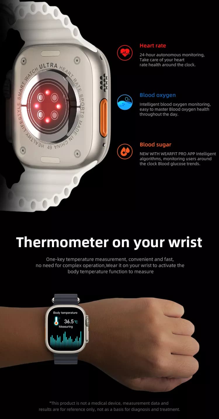 ساعت اپل واچ سری8 الترا BW8 apple watch series 8 ultra — تصویر ۳